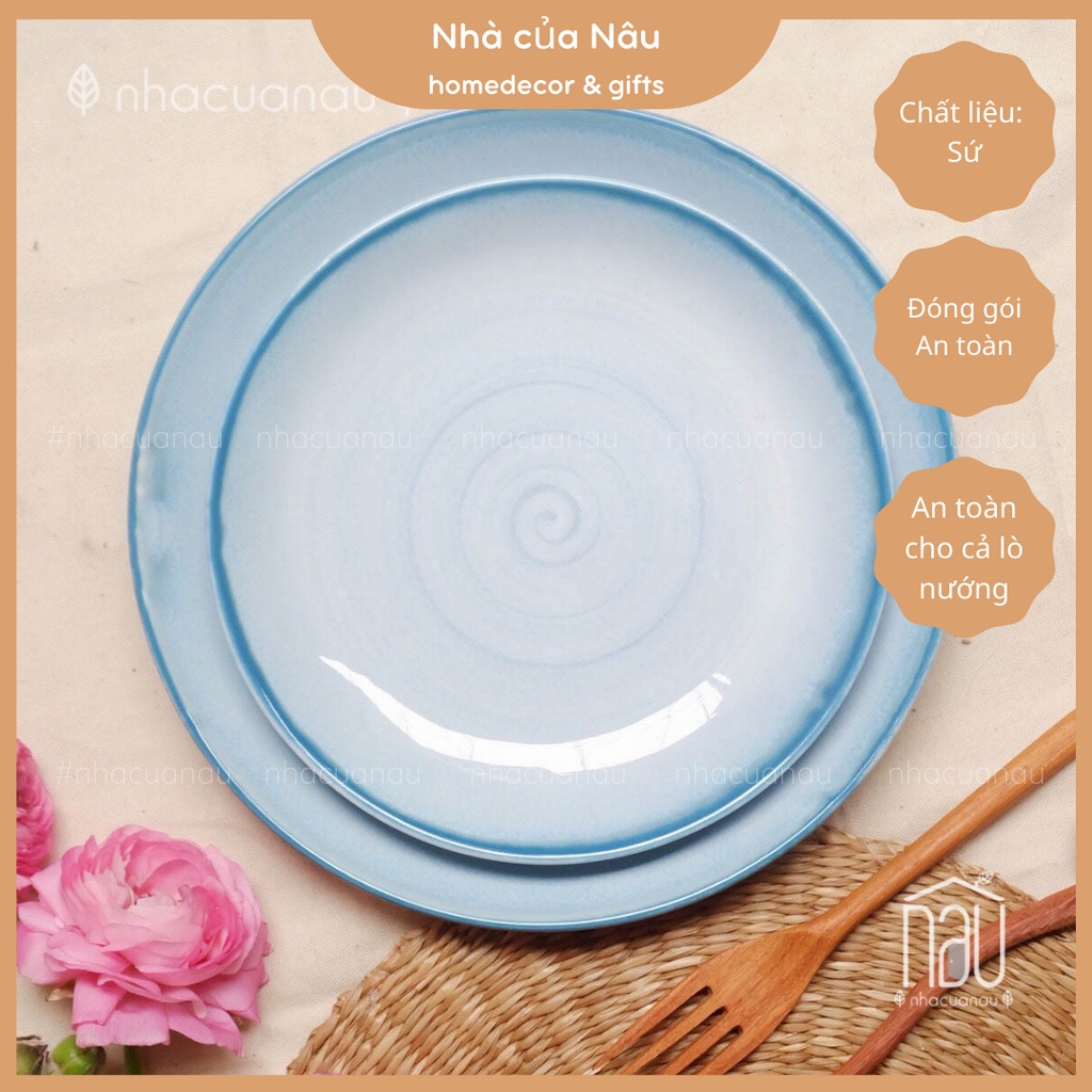 Sản phẩm bát đĩa Lam Ngọc sứ men ngọc làm quà cưới quà tân gia, men đẹp dễ chùi rửa, an toàn cho lò vi sóng