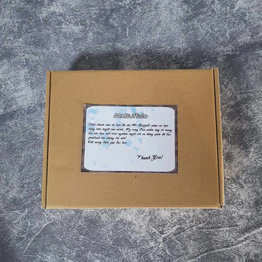 Hộp catton đựng áo Thun Mr.Buffalo full box + tem