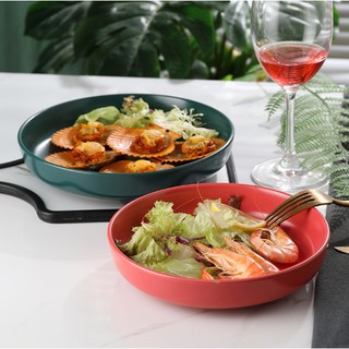 Dĩa tròn sâu lòng đơn sắc 21 cm
