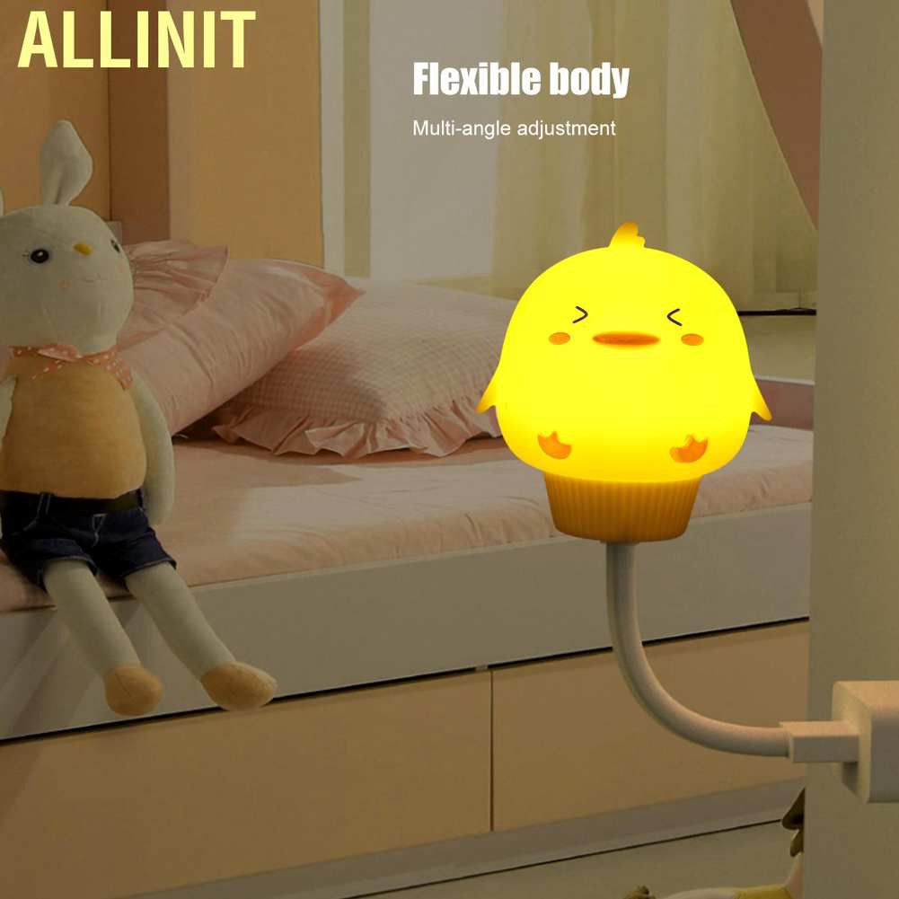 Allinit Duck‑Shaped Light 360 Degrees Flexible LED Night Lamp Bedroom Decor for Children Baby USB Powered