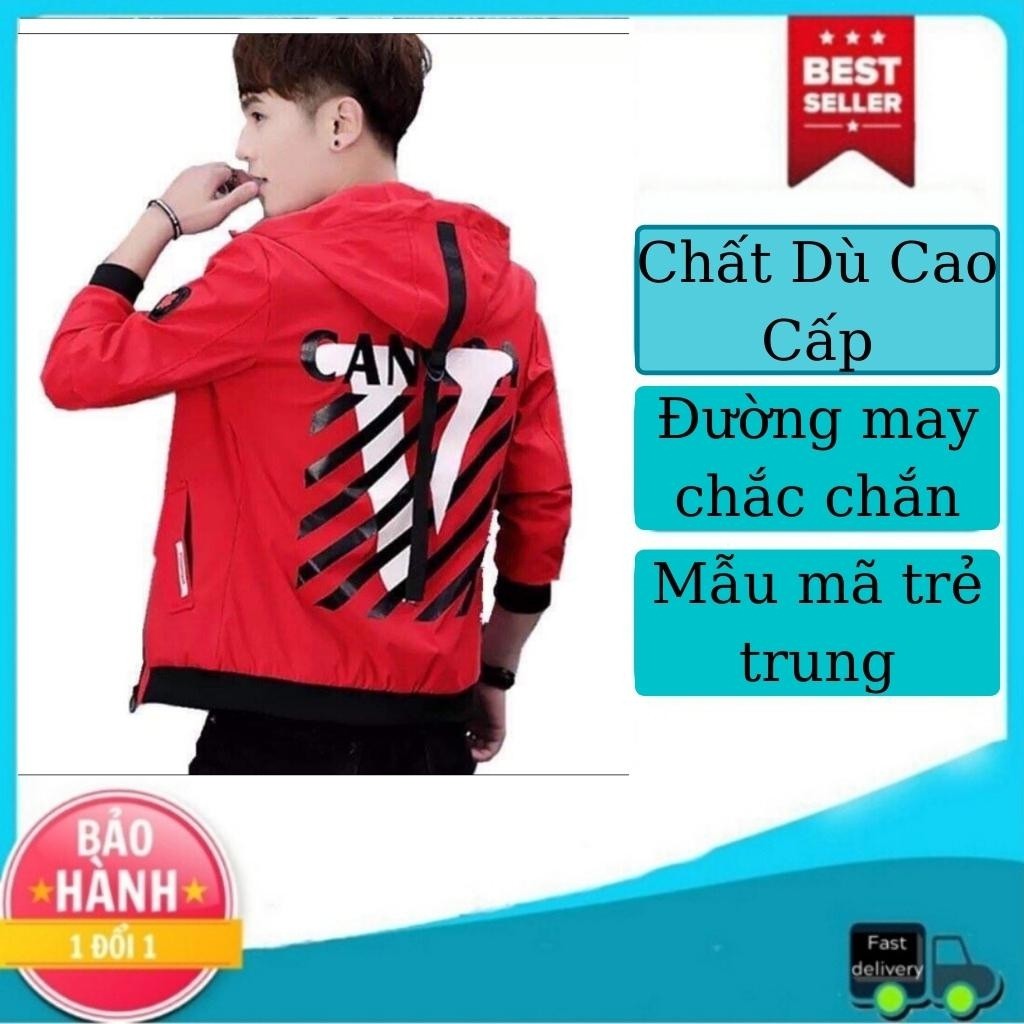 Áo Khoác Nam - Áo Khoác Dù Phối Chữ V Họa Tiết Cá Tính Phong Cách