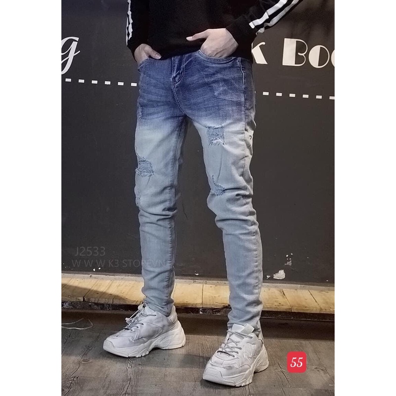Quần jean nam dáng baggy Wash 2 màu xanh mẫu mới cực chất thời trang cao cấp  siêu đẹp beautifulgilr H551