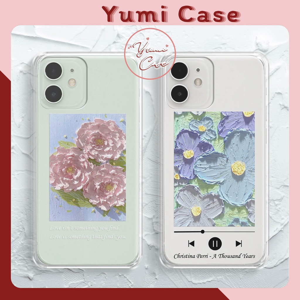 Ốp điện thoại TRANH NỔI hoa cúc Yumi dành cho Iphone, Samsung, Vsmart, Oppo, Huawei, Xiaomi, Vivo, Sony, Nokia, Realme