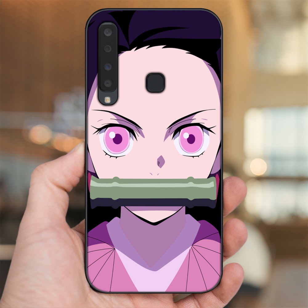 Ốp lưng Samsung A9 2018 viền đen in hình Nezuko Kimetsu no Yaiba