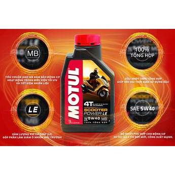 NHỚT MOTUL SCOOTER POWER 5W40 DÀNH CHO XE GA