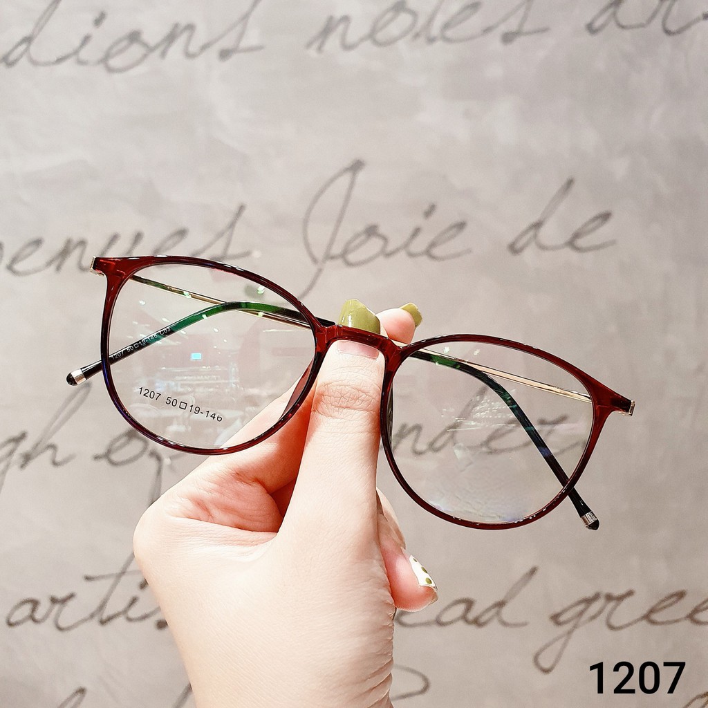 Gọng kính mắt tròn nữ Lilyeyewear càng kính kim loại thanh mảnh nhẹ nhàng 1207 | BigBuy360 - bigbuy360.vn