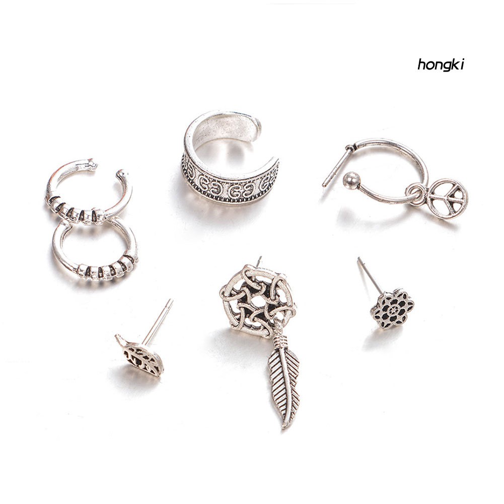 Set 7 Khuyên Tai Phong Cách Vintage Thời Trang Cho Nữ