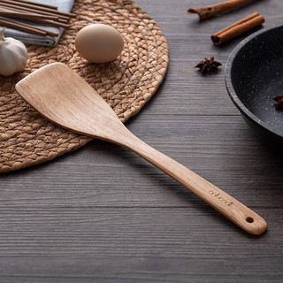 Muôi gỗ tre phẳng dùng nấu ăn tiện lợi