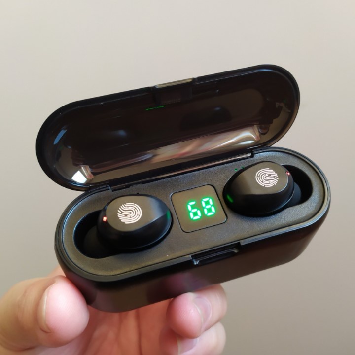 Tai nghe bluetooth không dây giá rẻ nhét tai gaming tws amoi f9 in ear chính hãng chống ồn chống nước có mic nghe nhạc