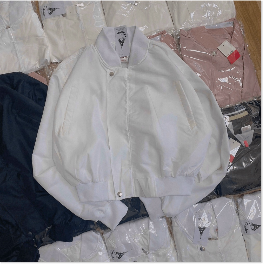 [ HÌNH THẬT 100% ] Áo Khoác Bomber UNISEX Nữ In Chữ Sau Lưng Xinh Mẫu Mới Hot Trend