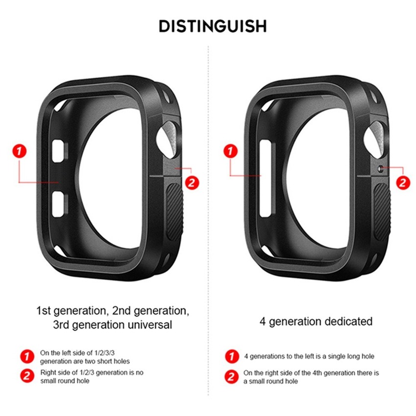 Khung silicon bảo vệ mặt động hồ Iwatch 5 Series 6 SE 5 4 3 2 1 Apple Watch 44mm 40mm 38mm 42mm tiện dụng