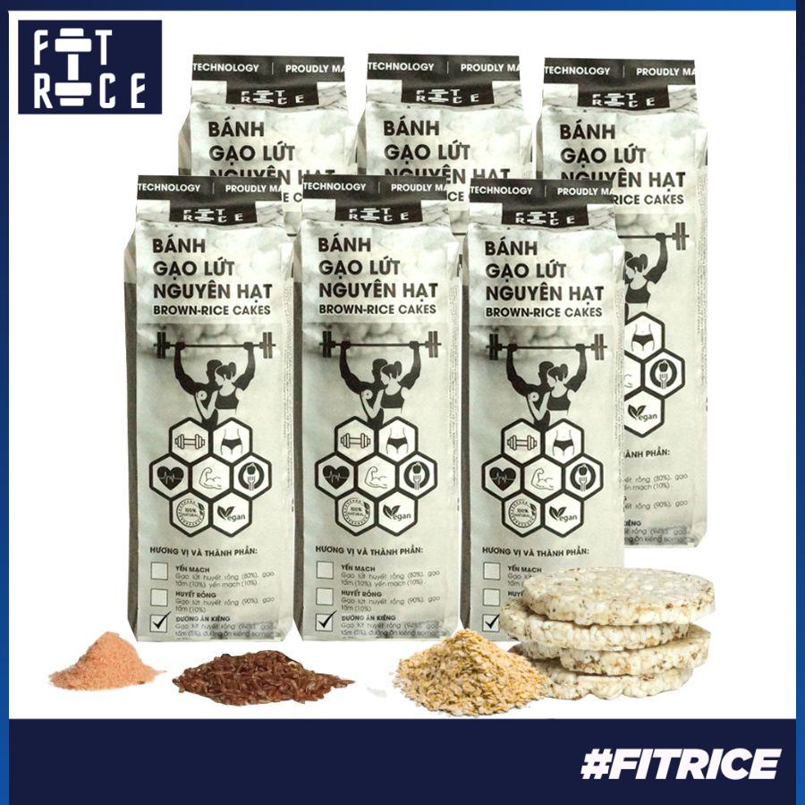 Combo 2 bánh gạo lứt ăn kiêng FitRice  - Hỗ trợ giảm cân, siết cơ, tập gym, eat clean