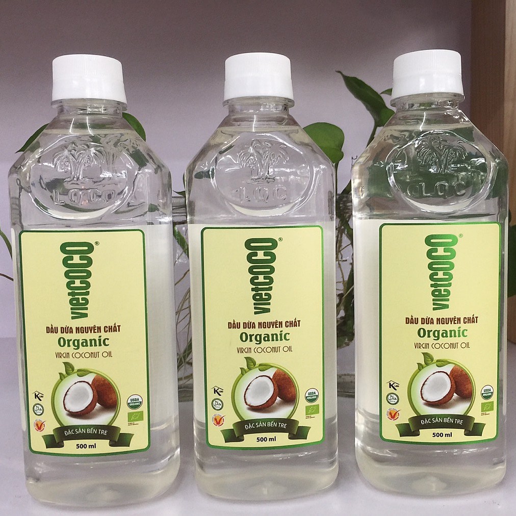 Tinh dầu dừa Vietcoco nguyên chất dưỡng tóc, da, massage mặt, body, chống rạn da bụng bầu Tinh Dầu 100 Shop