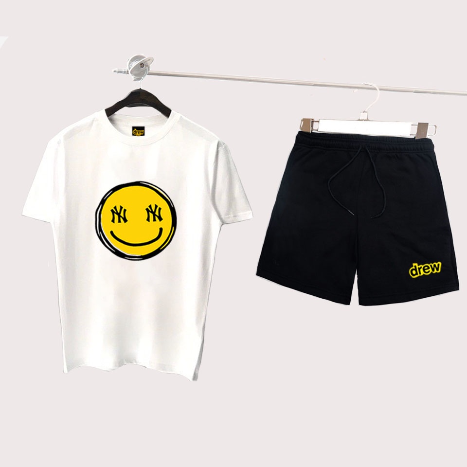 Bộ Thể Thao Nam Nữ DREW SMILE Bộ Quần Áo thun Unisex DREW SMILE  (BỘ 128-129)