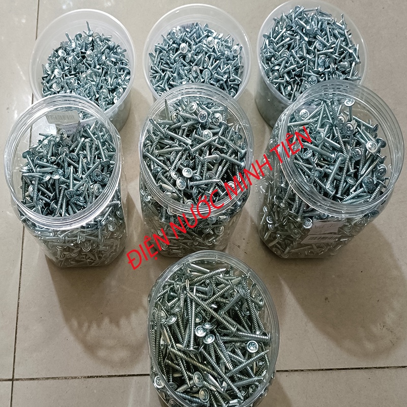Vít bắn sắt đầu dù đuôi cá  tự khoan 1.3F, 1.6F, 1.9F, 2.5F, 3F, 4F, 5F