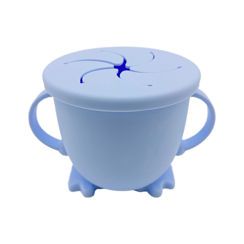 haha 200ML Baby Infant Learning Feeding Food Bowl Cup with Handle Silicone Snack Dishes Storage Container Children Plate