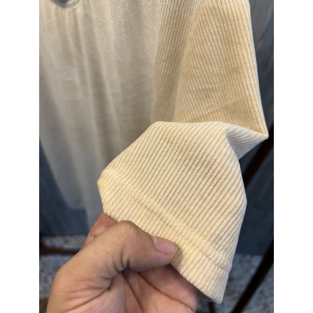 Áo thun Stee Nhung sọc CVC - Giá sỉ Unisex