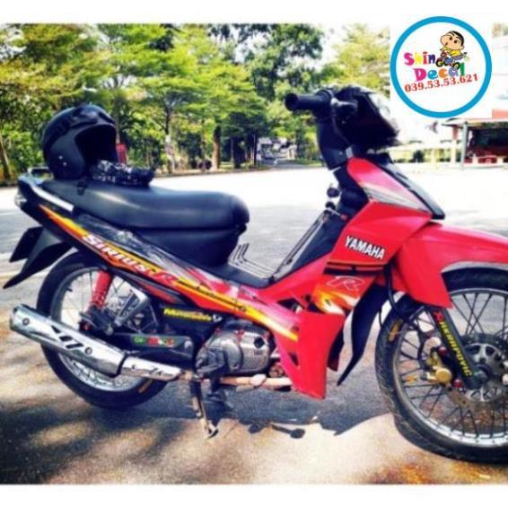 Tem sirius xăng cơ R lửa bùng cháy tặng logo