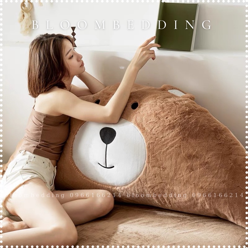 (14 màu) Gối Tựa Đầu Giường Mẫu Gấu Lông Cashmere Cao Cấp Cho Bé - Moca Bedding