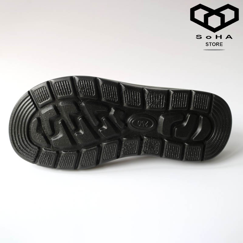 Dép da nam dép tăng chiều cao 4cm Xăng đan đế cao su cao cấp SH02