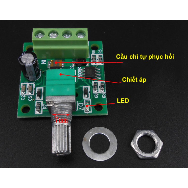 Mạch điều khiển tốc độ motor mạch điều tốc DC 1.8V 3V 5V 6V 12V - 2A - LK0506