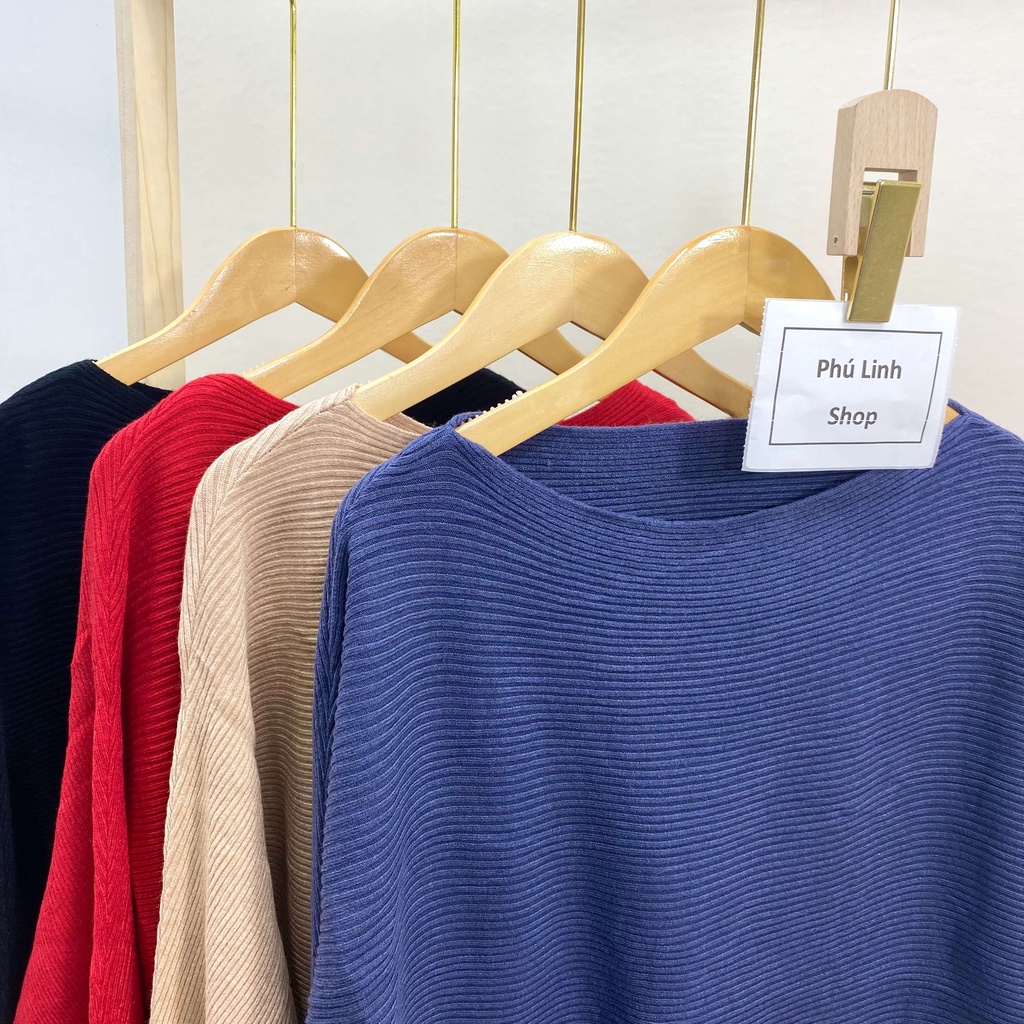 MS842 Áo len nữ cánh dơi tay khuy bo gấu thanh lịch