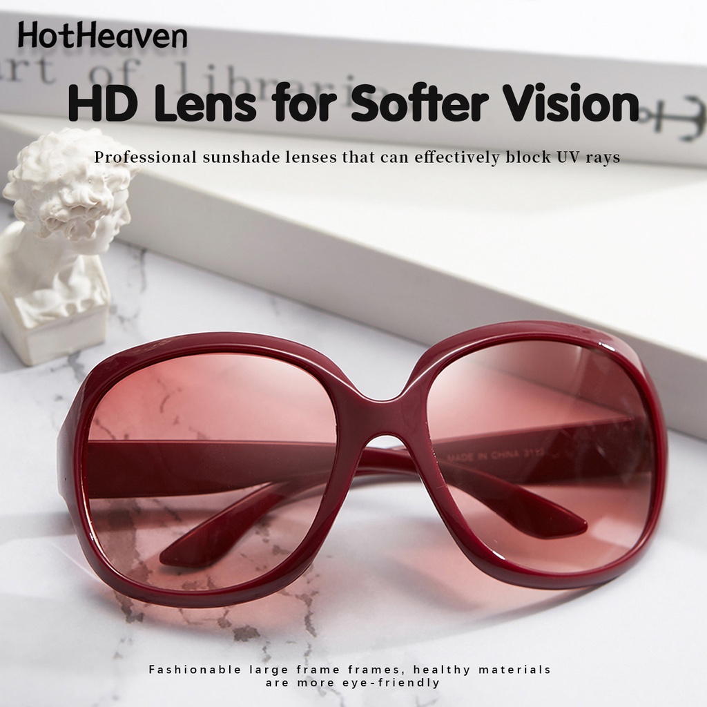 Kính Mát Gọng Oval Lớn Chống Tia UV Thời Trang 2 Kiểu Cho Nam &amp; Nữ