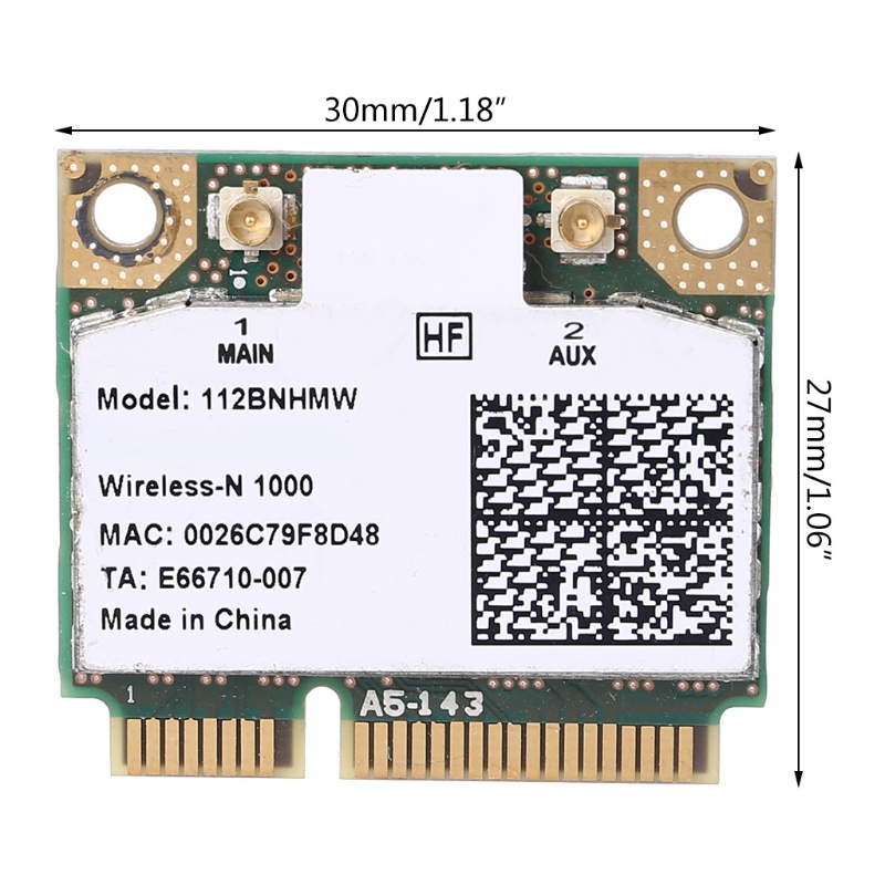 Card Mạng Không Dây Centrino 1000 Wifi Link1000 802.11 B / G / N 112bnhmw 300mbps Thẻ