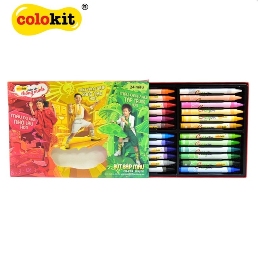 Bút sáp màu Colokit CR-C09  hàng có kiểm tra chất lượng và an toàn
