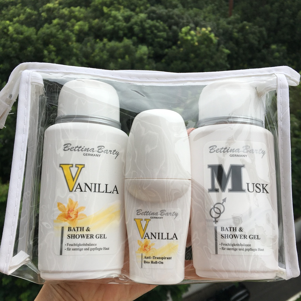 Set quà tặng 3 sản phẩm bettina barty hương vanilla Made in Germany [ Hàng nội địa Đức]