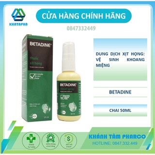 Betadine throat spray 50ml - dung dịch xịt họng/ date t2/2024