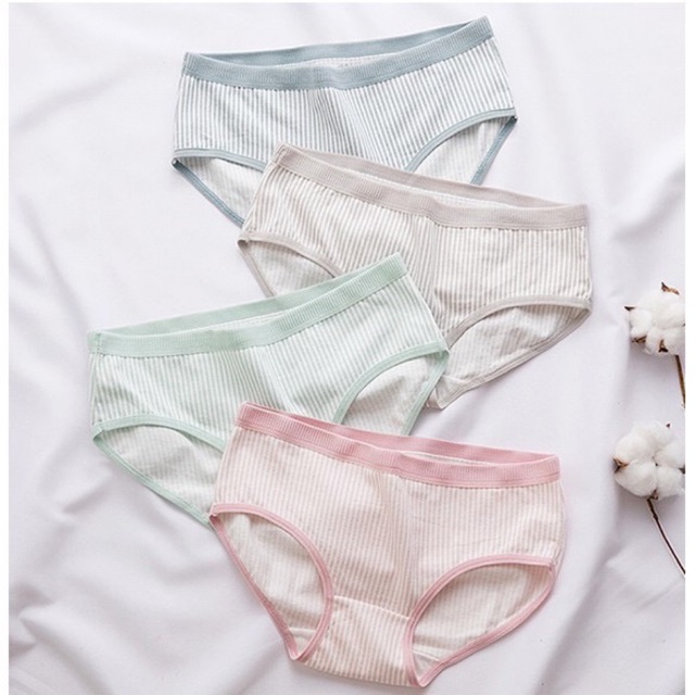 Quần lót cotton kẻ sọc 102 40-50KG