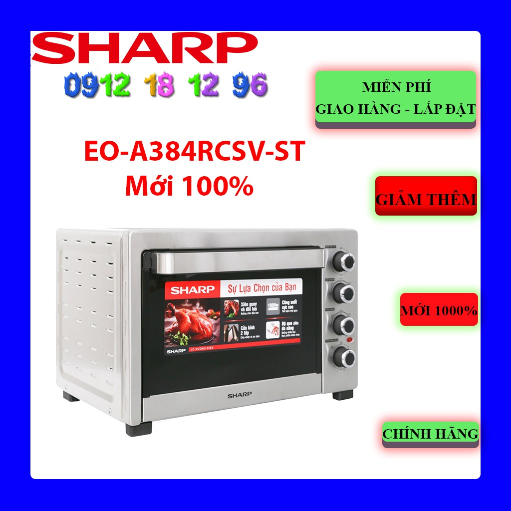 [Mã ELHAMS5 giảm 6% đơn 300K] Lò nướng đối lưu Sharp EO-A384RCSV-ST - 38 lít [A383RCSV-ST]