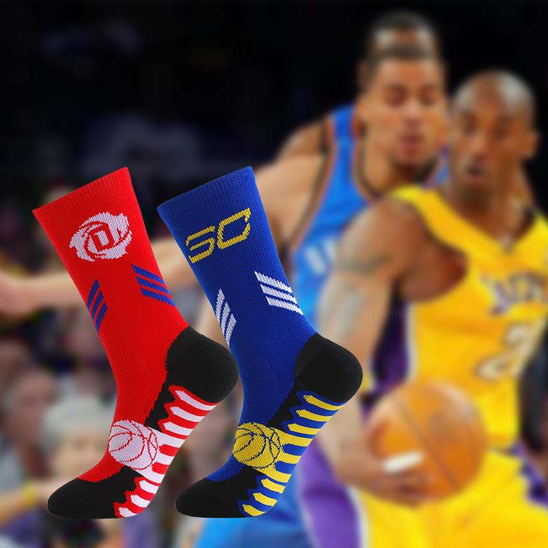 Tất Bóng Rổ NBA 5.0 Cổ Cao, Vớ Bóng Rổ Logo Rose Giannis Leonard Durant Kirye Irving Kobe Lebron James Jordan Curry