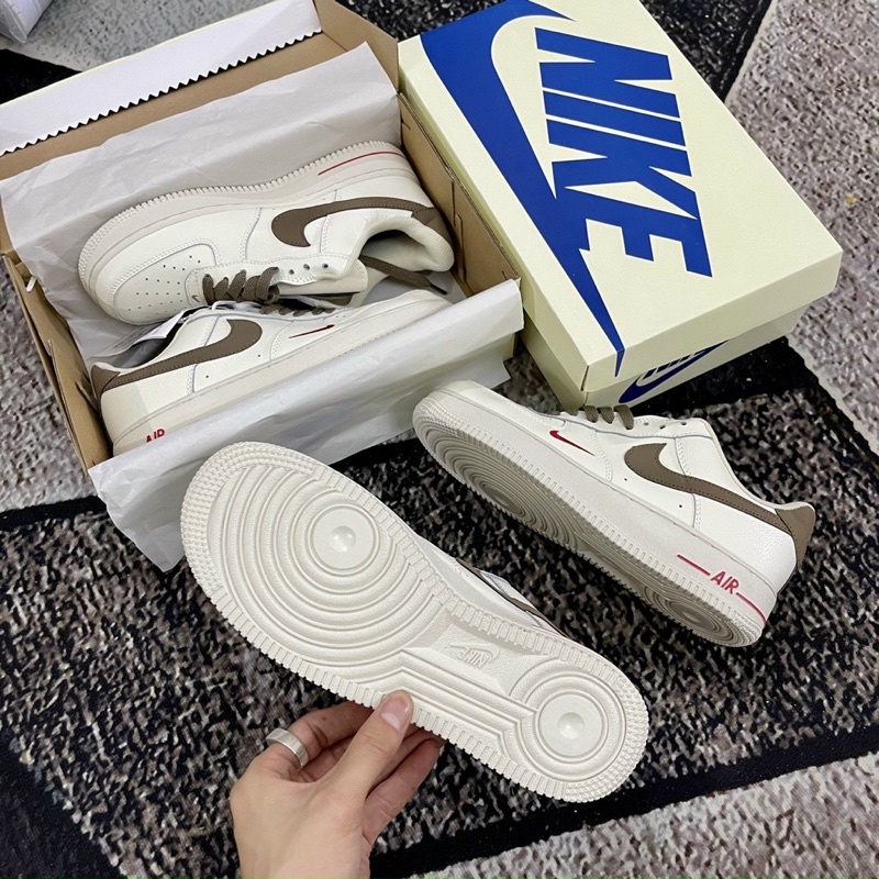 GIÀY AF!1 WHITE BROWN LAI AU SC