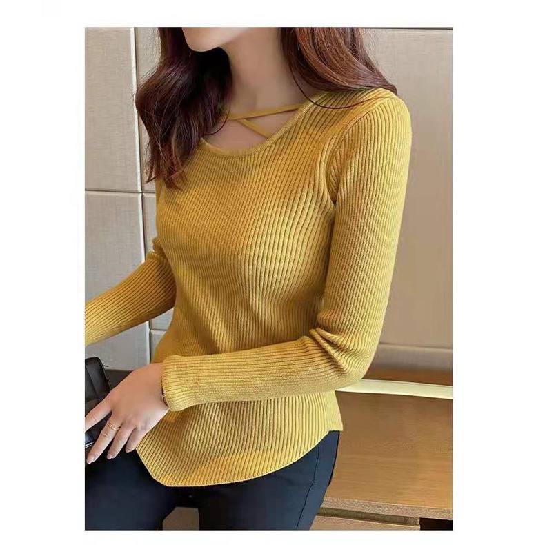 NRVP Áo Sweater Dệt Kim Dài Tay Thiết Kế Mới Thời Trang Theo Phong Cách Hàn Quốc Cho Nữ
