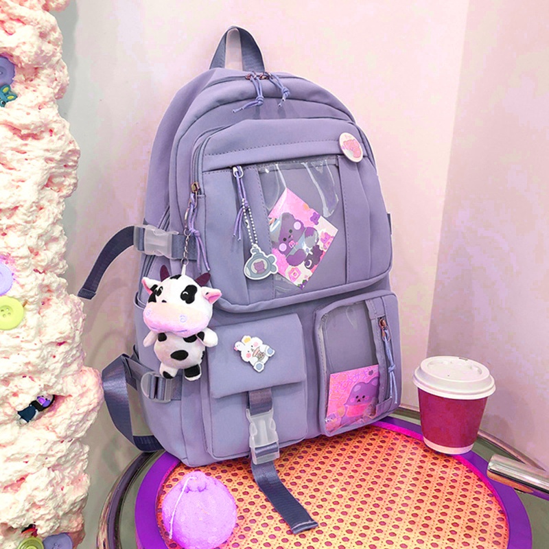 Ba Lô Đi Học Bằng Nylon Thời Trang Dành Cho Nữ