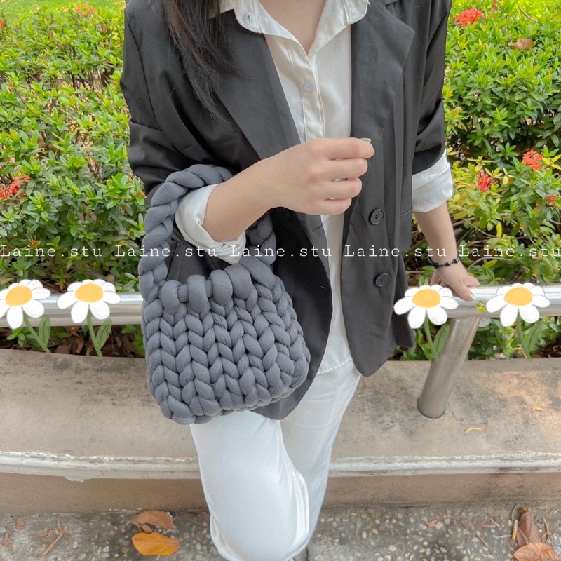 MÃ LAINE15 GIẢM 15k BLOOM HANDBAG. TÚI LEN BÔNG XÁCH TAY