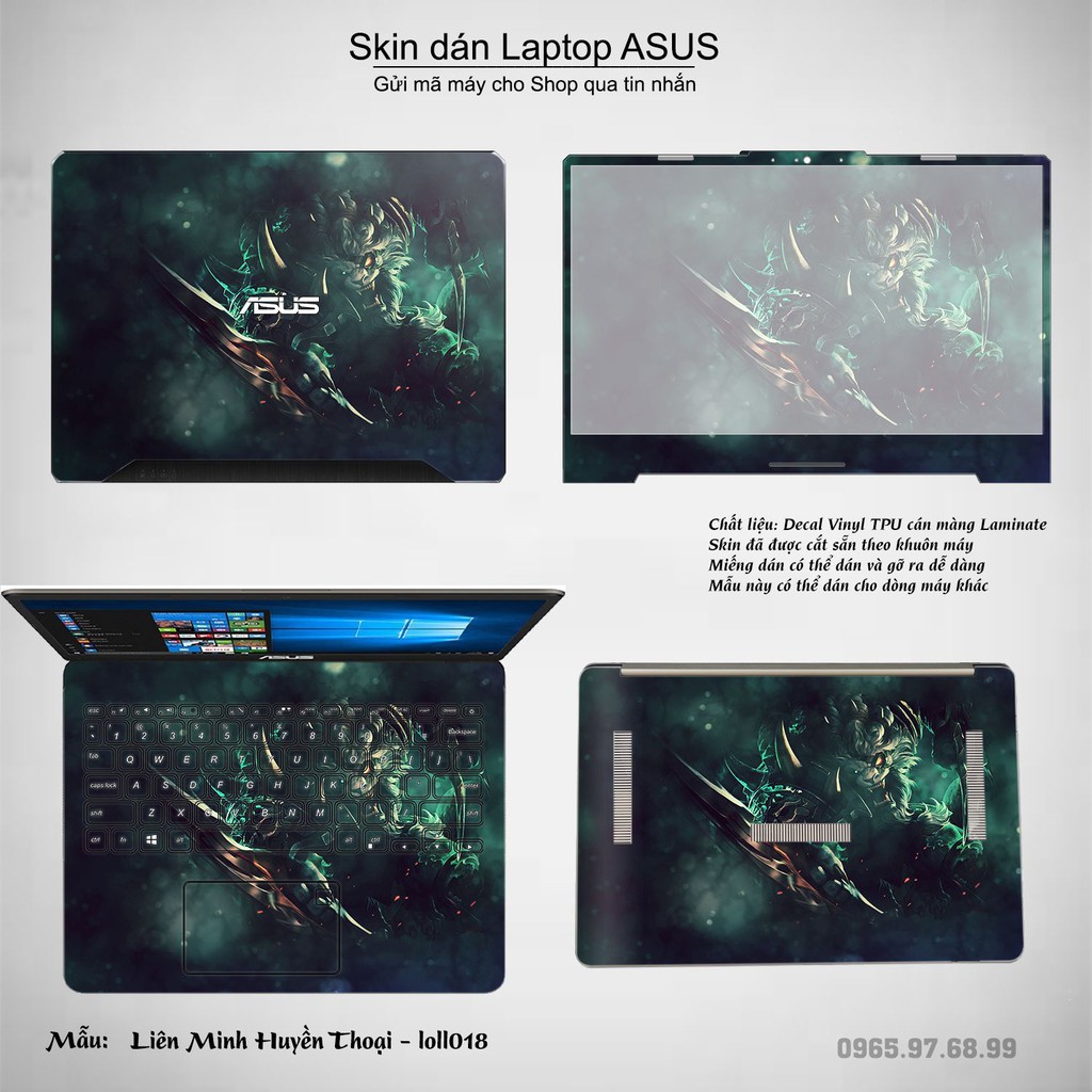 Skin dán Laptop Asus in hình Liên Minh Huyền Thoại _nhiều mẫu 2 (inbox mã máy cho Shop)