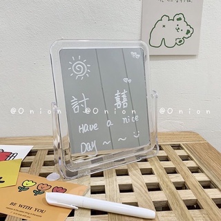 Gương để bàn 2 mặt xoay 360 viền trong