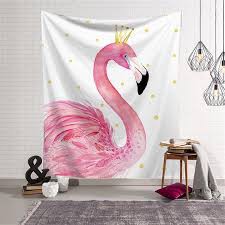 tranh vải decor phòng ngủ hình hạc giấy màu hồng bánh bèo 130x150cm