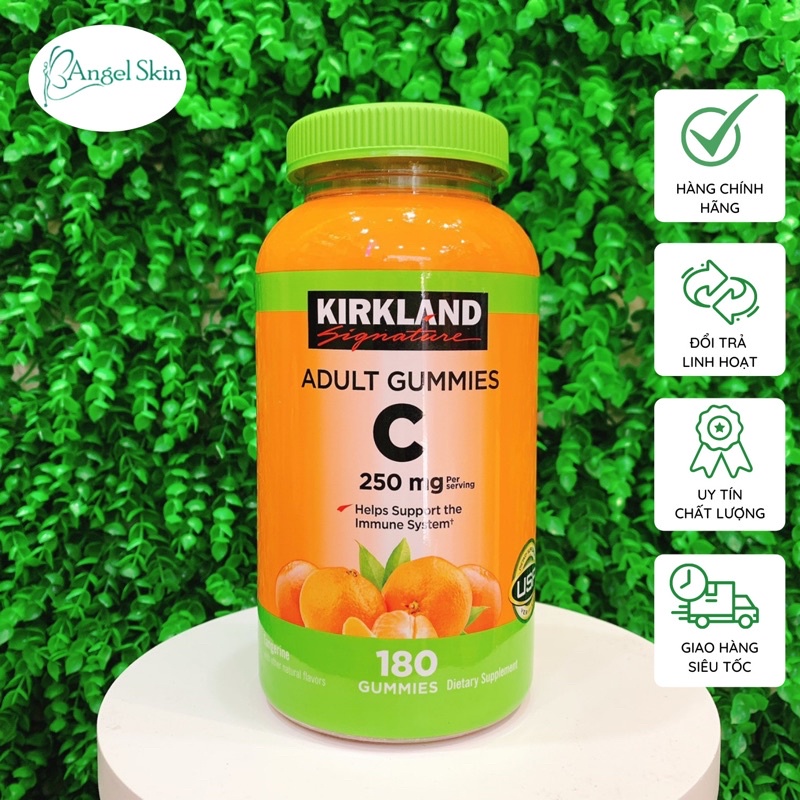Kẹo dẻo bổ sung vitamin C 250mg Kirkland Signature Adult Gummies C 180 viên Mỹ