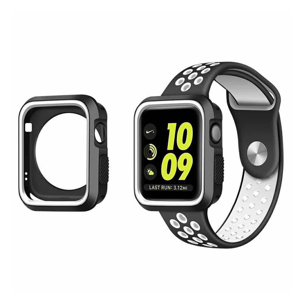 Ốp nhựa silicone cho đồng hồ thông minh Apple Watch iWatch 38mm 42mm 40mm 44mm