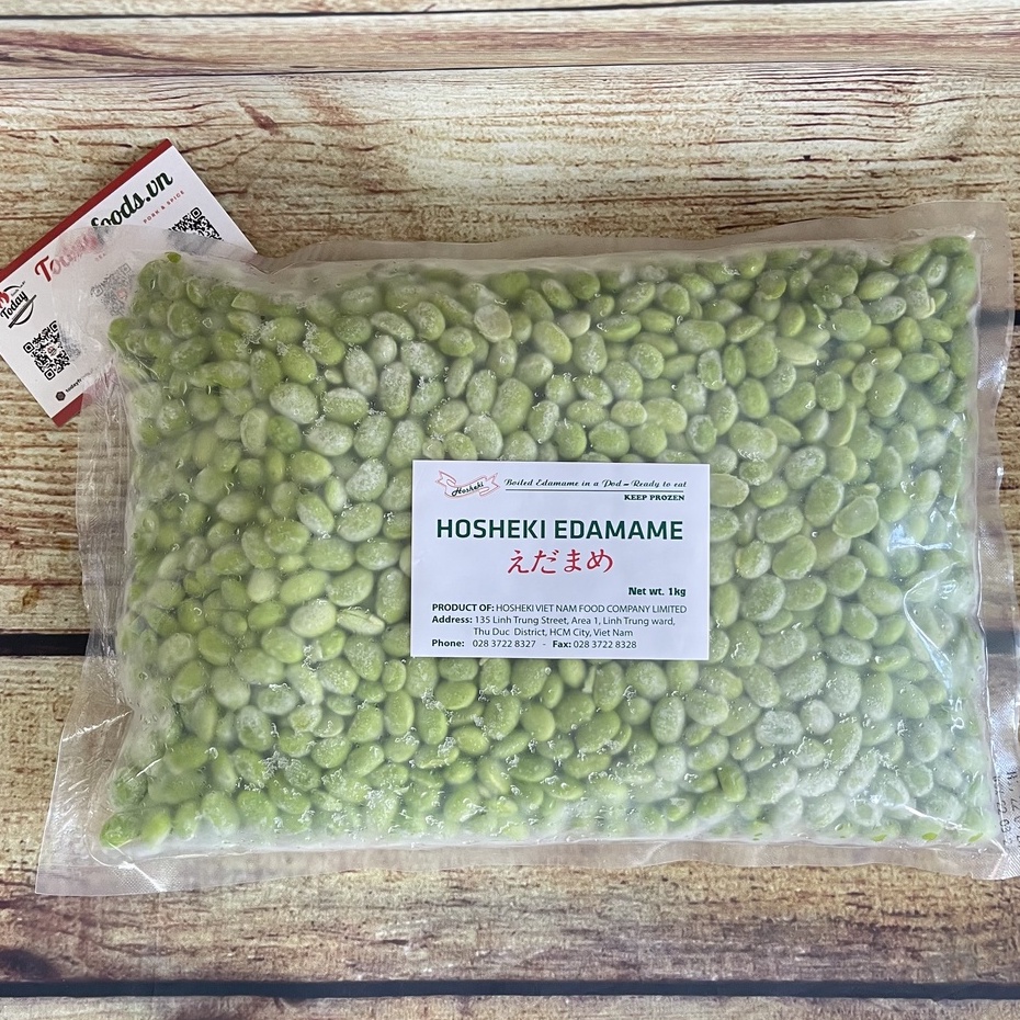 Hạt đậu nành Nhật luộc Hosheki Edamame gói 1KG [Đông lạnh]