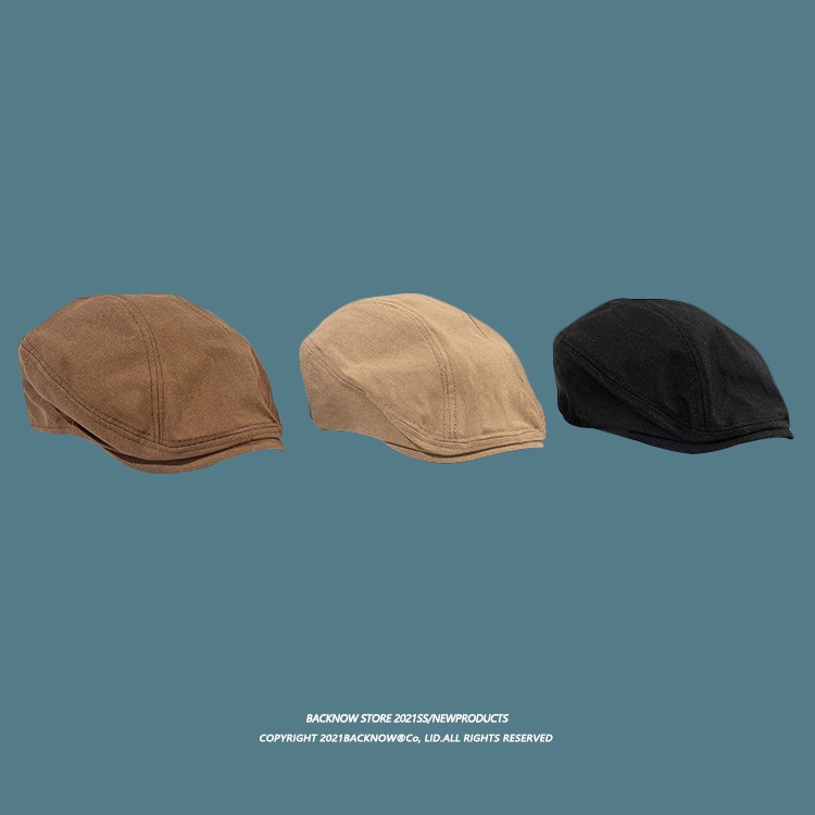Mũ beret Phong Cách retro Nhật Bản Thời Trang Cho Nam Nữ