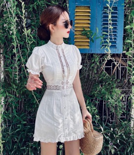 ĐẦM XÔ CHÂN BÈO PHỐI REN (KÈM HÌNH THẬT)