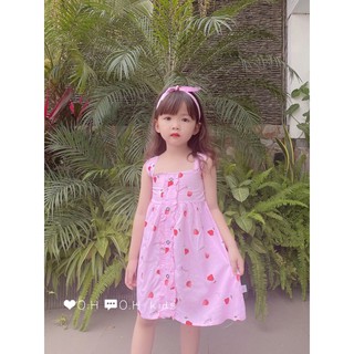 Váy lanh size nhỡ cho bé gái