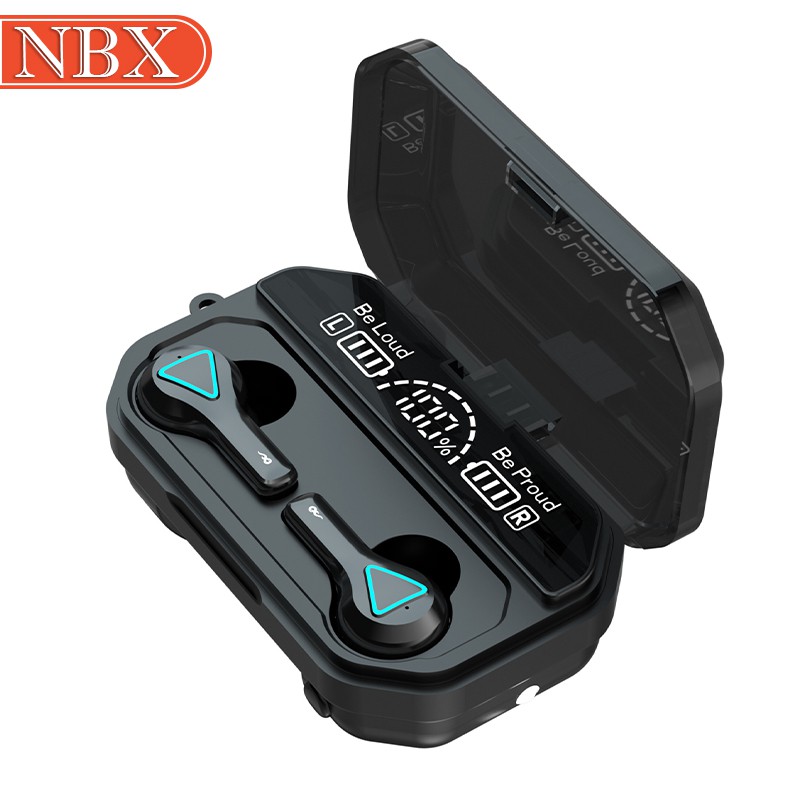 NBX TWS A15 Bluetooth headset wirelessly works with iOS and Android