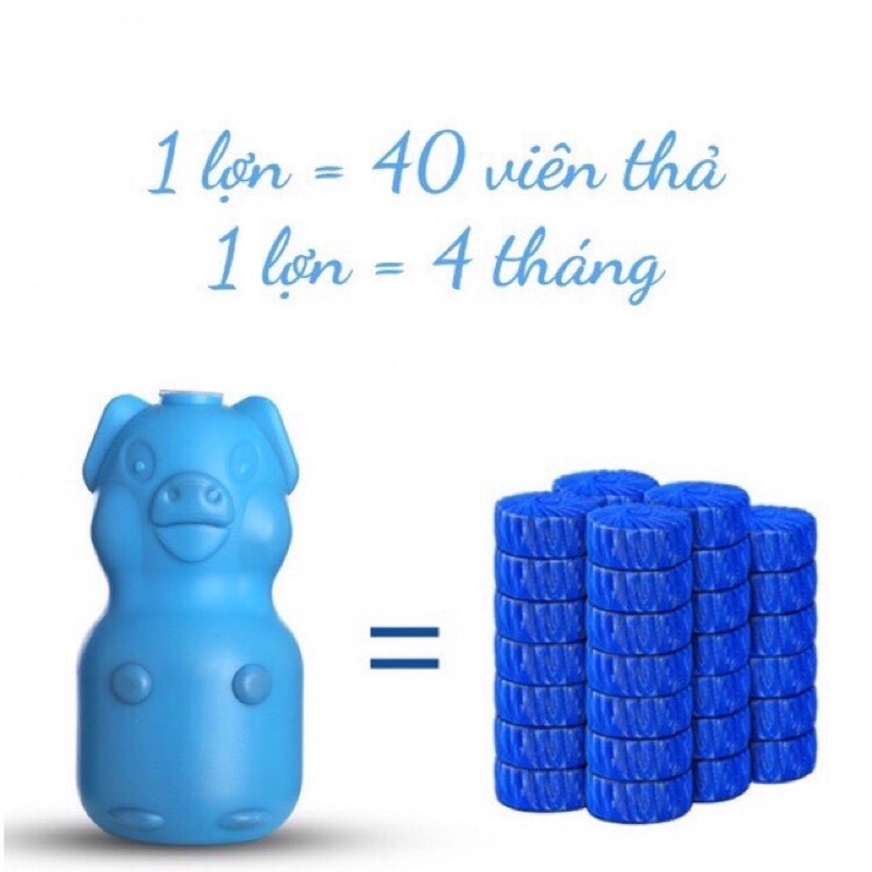 Lọ thả bồn cầu con lợn khử mùi diệt khuẩn hiệu quả