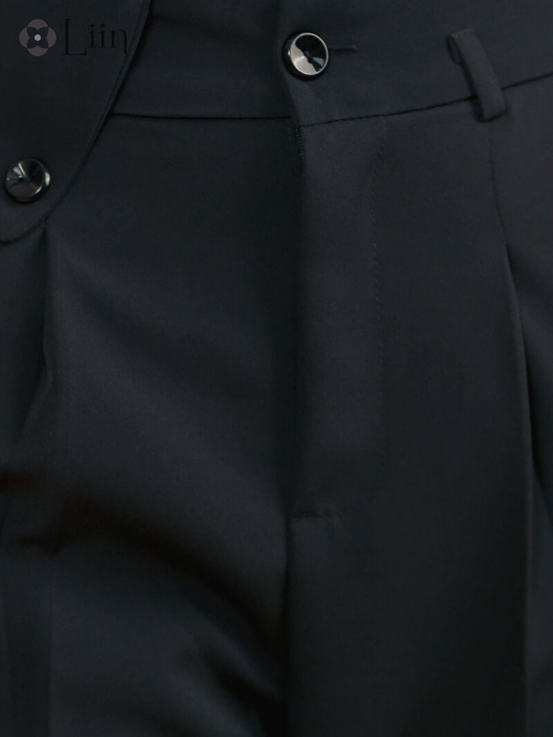 Quần baggy nữ công sở LINBI thiết kế basic, màu đen lịch lãm, trẻ trung, đủ size Q3348 | BigBuy360 - bigbuy360.vn